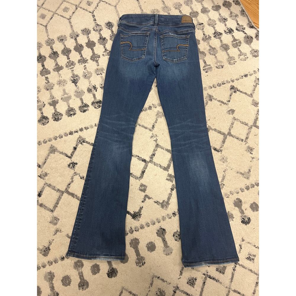 American Eagle Women's Jeans Flare Leg Low Rise Size 4 Long 4L - Picture 5 of 12